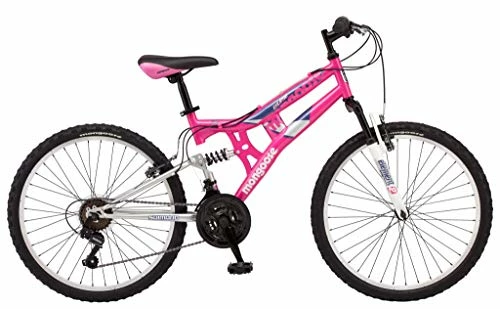 Best Sale ๐ Exlipse Full Dual-Suspension Mountain Bike For Kids, Featuring 15-Inch/Small Steel Frame And 21-Speed Shimano Drivetrain With 24-Inch Wheels, Kickstand Included, Pink ๐ - Image 6