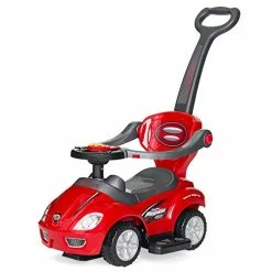 Cheap ๐ Kids 3-in-1 Push And Pedal Car Toddler Ride On W/ Handle, Horn, Music - R โ๏ธ
