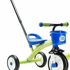 Best Sale 👍 Kids Tricycles For 2 Year Olds, 3 Year Olds & Kids 1-6, Big Wheels Baby Bike Toddler Bikes - Trikes For Toddlers With Push Handle (Green/Blue) ❤️