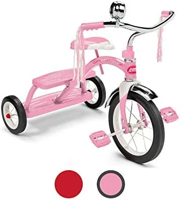 Best reviews of ๐ฅฐ Classic Pink Dual Deck Tricycle Ride On, 31.5L X 24.5W X 21.5H In ๐ - Image 9