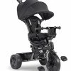 New 🔥 4.1 Kids Tricycle With 4-Stages Featuring Extra-Wide Front Tire, Removable And Adjustable Parent Handle, Safety Harness, Machine-Washable Seat Pad, And Retractable Canopy (Black) 🤩
