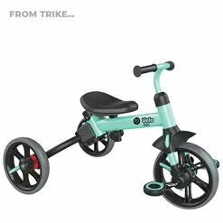 Best Pirce ๐ 4 In 1 Toddler Trike Y Velo Flippa Push Tricycle Toddler Balance Bike With Parent Steering Push Handle For Boys ๐ง Girls 2-5 Years Old Tea โญ