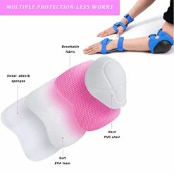 Top 10 💯 Kids Protective Gear - Knee Pads Elbow Pads Wrist Guard Set For Bike, Cycling, Roller Skating, Skateboard, Inline Skating, Hover Boards Blac 👏