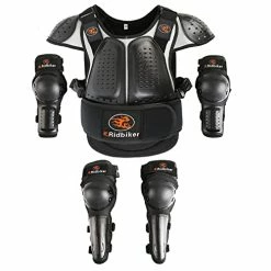 Best Pirce ✨ Kids Dirt Bike Body Chest Spine Protector Vest Gear For Motocross Motorcycle Armor Vest Shoulder Elbow Knee Shin Guard Pads Kids Dirt Bike Gear Black 🔥