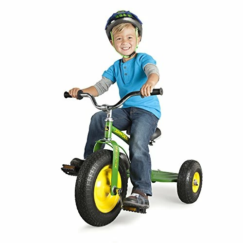 Flash Sale ✨ Heavy Duty Ride On Toys Mighty Trike Tricycle With Basket For Kids Aged 3 Years And Up, Green/Yellow 🔔 - Image 4