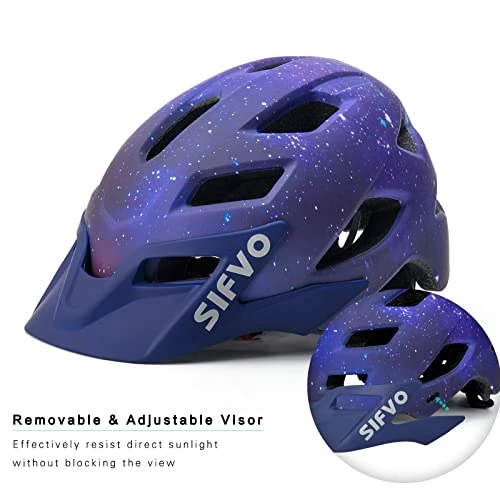 Best Sale π Kids Helmet, SIFVO Kids Bike Helmet Boys And π§ Girls Bike Helmet With Cool Visor Helmet For Kids 5-14, Kids Bike Helmets Youth Bike Helmet Adjustable & Lightweight 50-57cm Green π - Image 2