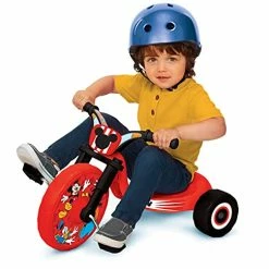 Best Pirce 😀 Mickey Mouse 10 Junior Cruiser Ride-On Pedal-Powered Toddler Bike Trike, Ages 18-36 M For Kids 33”-35” Tall And Up To 35 Lb ✨