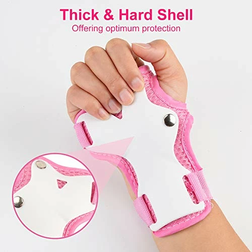 Outlet 🤩 FESSKY Kids Bike Helmet Pad Set, Toddler Helmet Skateboard Knee Pads Protective Gear Adjustable Strap For 3-9 Years 👧 Girls Boys Elbow Pads With Wrist Guard For Sport Cycling Roller Skating Scooter Black 💯 - Image 4