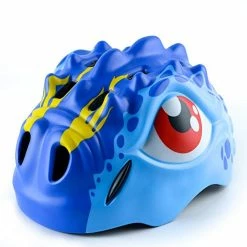 Promo 👏 Kids Bike Helmets Dinosaur Helmet Adjustable Toddler Helmet For 👧 Girls Boys Multi Sports White-gray 😍