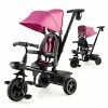 Deals 🛒 Tricycle, 4 In 1 Toddler Bike W/ Removable Push Handle, Reversible Seat, Foldable Footrest, All-Terrain EVA Wheel, Adjustable Canopy, Ideal For Kids 12-60 Months, Tricycle For Toddler (Pink) 🌟
