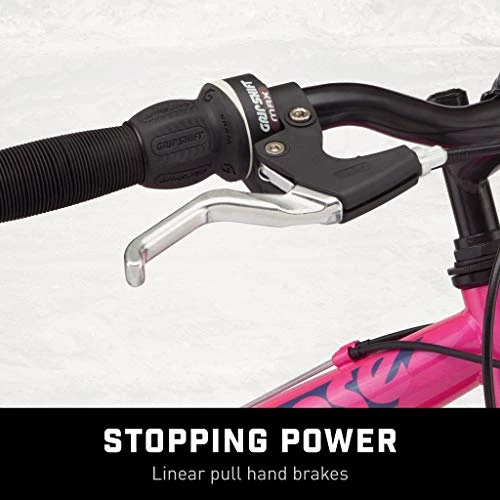 Best Sale ๐ Exlipse Full Dual-Suspension Mountain Bike For Kids, Featuring 15-Inch/Small Steel Frame And 21-Speed Shimano Drivetrain With 24-Inch Wheels, Kickstand Included, Pink ๐ - Image 3