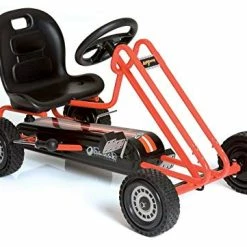 Promo 🔥 Lightning - Pedal Go Kart | Pedal Car | Ride On Toys For Boys & 👧 Girls With Ergonomic Adjustable Seat & Sharp Handling - Orange ✨