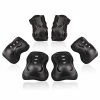 Best deal 🔥 Kids/Youth Knee Pad Elbow Pads Guards Protective Gear Set For Roller Skates Cycling BMX Bike Skateboard Inline Skatings Scooter Riding Sports Black ⭐