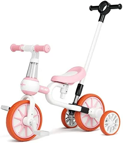 Buy ✔️ LAF Toddler Tricycle For 1-3 Years Olds Kids Trike Bike For Ages 2 👧 Girls Boys 4 In 1 Toddlers Bike With Push Handle Removable Pedal And Adjustable Seat Height Brown 💯 - Image 12