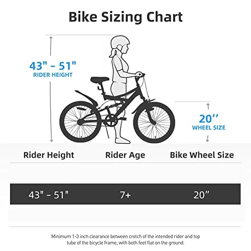 Best Sale ๐ฅฐ 20 Inch Kids Mountain Bike For Boys & ๐ง Girls Ages 7-13 Years Old, Kids Bicycle With Full Dual-Suspension Steel Frame And 1-Speed Drivetrain With Kickstand, Multiple Colors Pink ๐ - Image 3