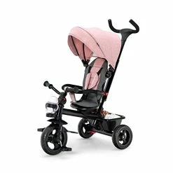 Coupon ๐ฅฐ 5 In 1 Toddler Tricycle With Removable Push Handle For 1-5 Years Old, Reversible Seat Kids Trike, Toddler Bike With Adjustable Canopy, Cup Holder & Storage, Tricycle For Toddler (Pink) ๐