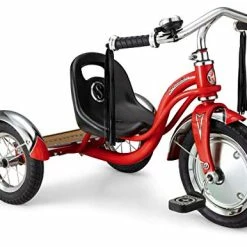Outlet 🌟 Roadster Bike For Toddlers, Kids Classic Tricycle, Boys And 👧 Girls Ages 2 - 4 Years Old, Steel Trike Frame, Rear Deck Made Of Genuine Wood, & Fabric Tassels Light Pink 💯