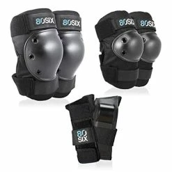 Cheap 🥰 Pad Set With Wristguards, Elbow Pads, And Knee Pads Black 🔥