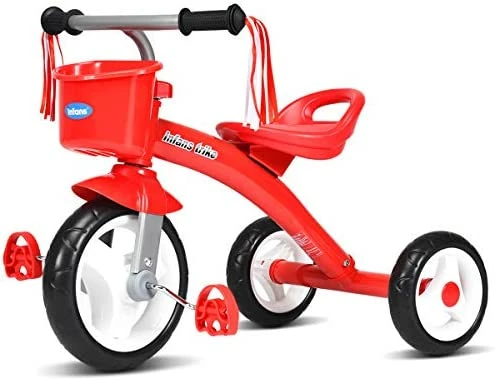 Best reviews of ๐ Kids Tricycle Rider With Adjustable Seat, Storage Basket, Premium Quiet Wheels, Non-Slip Handle (Red) ๐ฅฐ - Image 7