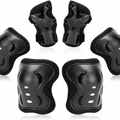 Top 10 🤩 Kids/Youth Knee Pad Elbow Wrist Pads Guards Protective Gear Set For Roller Skates Cycling Bike Skateboard Inline Skatings Scooter Riding Sports,Suitable For Multiple Sports Outdoor Activities 02-red/black ⌛