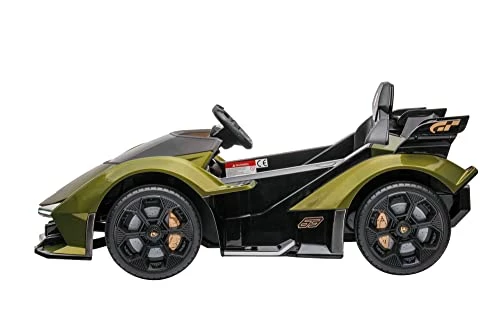 Deals 🧨 Akott Lamborghini V12 Vision Gran Turismo Ride On Sports Car For Kids., Army Green, Large 👏 - Image 2