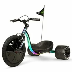 Cheapest โญ Drift Trike - Strong Steel Frame Tricycle - Adjustable Seat Black Green Machine For 5 Yrs + Neochrom โญ
