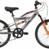 Hot Sale 🔥 Valcon 20" Mountain Bike For Boys - 6 Speed - Dual Suspension - Silver & Orange 👍