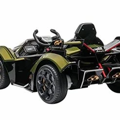 Deals 🧨 Akott Lamborghini V12 Vision Gran Turismo Ride On Sports Car For Kids., Army Green, Large 👏