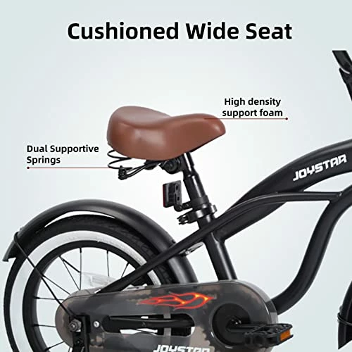 Top 10 ๐ 12" 14" 16" Kids Cruiser Bike For Ages 2-7 Years Old ๐ง Girls & Boys, Kids Bike With Training Wheels & Coaster Brake, Single Speed Cruiser Bicycles For Children Cruiser-blue ๐ - Image 3