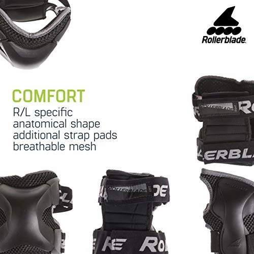Best deal โ๏ธ X Gear 3 Pack Protective Gear, Knee Pads, Elbow Pads And Wrist Guards, Inline Skating, Multi Sport Protection, Unisex, Black ๐ - Image 2