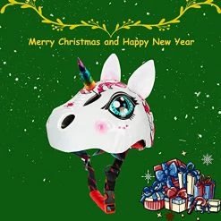Discount ✔️ Toddler Helmet Unicorn Bike Helmet For 👧 Girls With Taillight 3D Unicorn CPSC And CPSIA Safety Certified Approximately 2-8 Years Easily Adjuastable And Multi-Sport,Skateboard Skating Scooter Helme 👍