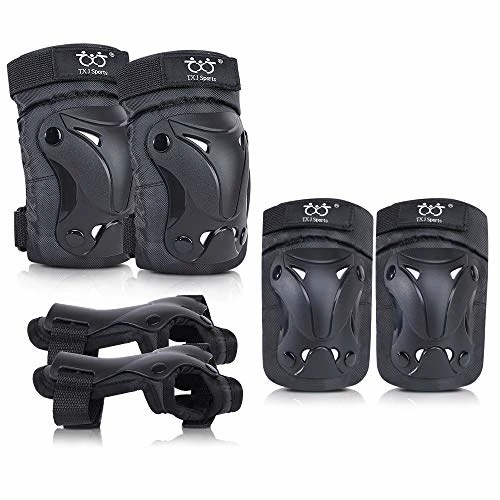 New 👏 Kids/Youth Knee And Elbow Pads With Wrist Guards Protective Gear Set For Skating Skateboarding Cycling Biking Scooter And Multi Sports (Black/Green, Medium (8-14 Years)) 🎉 - Image 12