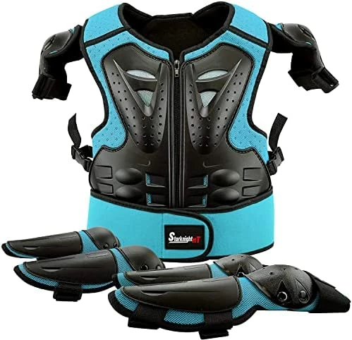 Best Pirce ๐ฅ Kids Motorcycle Armor Suit Dirt Bike Gear Riding Protective Chest Spine Back Protector Shoulder Arm Elbow Knee Protector Pads For Cycling Skateboard,Skiing,Skating,Off-Road Blac ๐ - Image 7