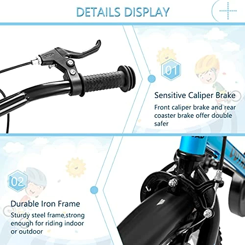 Budget ❤️ Utroad Kid Bike Child's Bike For Boys 👧 Girls Age 3-12 Years, 14 16 18 20 Inch Children's Bicycle With Training Wheels, Toddlers Bike, Multiple Colors 14 Inch-red ⌛ - Image 3