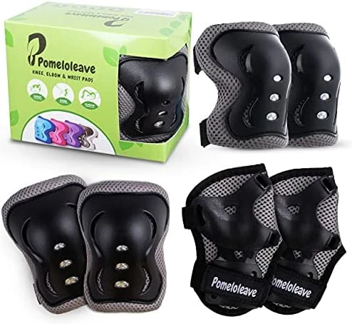 Best Sale 💯 Knee Pads For Kids Knee And Elbow Pads For Kids And Teen Protective Gear 6 In 1 Set For Inline Skating, Rollerblades, Skateboard, Dirt Bike, Longboarding Black 💯 - Image 8