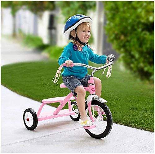 Best reviews of ๐ฅฐ Classic Pink Dual Deck Tricycle Ride On, 31.5L X 24.5W X 21.5H In ๐ - Image 4