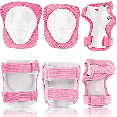 Top 10 🔥 Kids Adjustable Helmet, With Sports Protective Gear Set Knee Elbow Wrist Pads For Toddler Age 3-8 Boys 👧 Girls, Bike Skateboard Hoverboard Scooter Rollerblading Helmet Set Pink 🎁 - Image 5