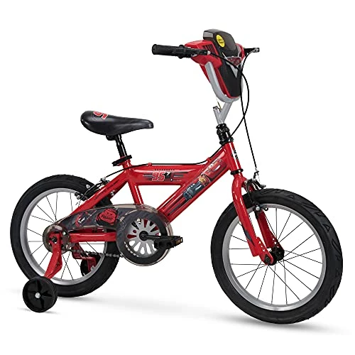Outlet โ Disney Cars Kid Bike Quick Connect Assembly, Handlebar Plaque W/ Sounds & Training Wheels, 16" Red ๐