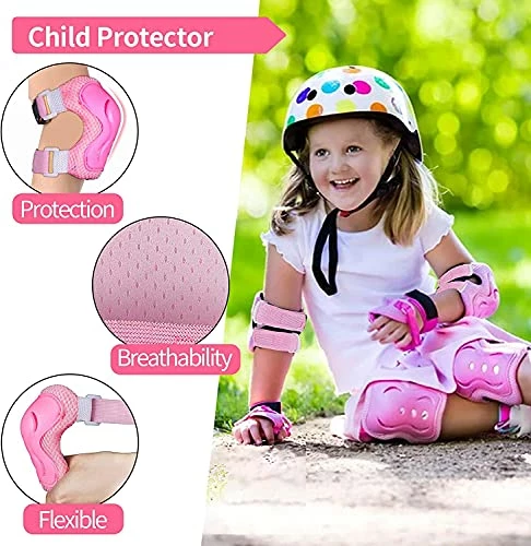 Hot Sale 🔔 Kids Kneepads And Elbow Pads,Elbow Pads And Knee Pads For Kids Toddlers 👧 Girls Boys Bike Skateboard Scooter Riding Sports- Kid Youth Knee Pads And Elbow Pads Set Black 🤩 - Image 3