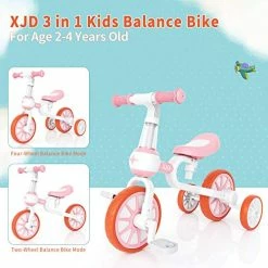 Deals 🌟 3 In 1 Toddler Bike For 18 Months To 3 Years Old Boy Girl Toddler Tricycle Kids Trikes For Toddler Tricycles Baby Bike Infant Trike Pink 🎉
