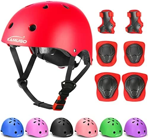 Top 10 🔥 Kids Adjustable Helmet, With Sports Protective Gear Set Knee Elbow Wrist Pads For Toddler Age 3-8 Boys 👧 Girls, Bike Skateboard Hoverboard Scooter Rollerblading Helmet Set Pink 🎁 - Image 11