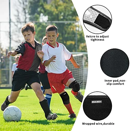 Budget ❤️ Adjustable Soft Elbow Pads And Knee Pads For Kids, Child Protective Pad Sets For Bicycle Roller Skating 🏀 Basketball Football Volleyball Dancing Kneeling Blue 🌟 - Image 2