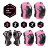 Hot Sale 😍 Knee Pads Set For Kids Elbow Pads Wrist Guards For 5~10 Ages Toddler Protective Gear Set Thicker Safer Bike Safety Pads 👧 Girls For Skating Cycling Scooter Sports Safety Gear, Pink 3-black 😍