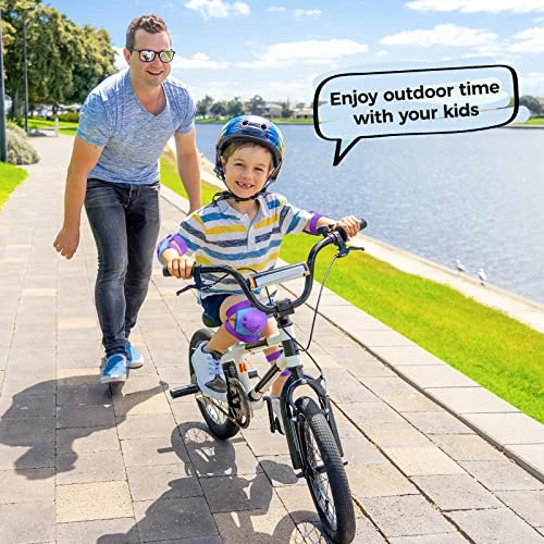 Best Pirce 🥰 BOSONER Kids/Youth Knee Pad Elbow Pads For Roller Skates Cycling BMX Bike Skateboard Inline Rollerblading, Skating Skatings Scooter Riding Sports Black ❤️ - Image 4