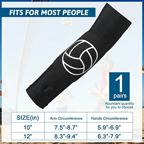 Coupon ๐ฏ Minatee Volleyball Arm Sleeves Passing Hitting Forearm Sleeves With Protection Pads And Thumb Hole Padded Volleyball Sleeves ๐ - Image 2