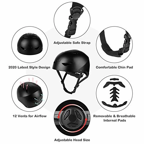 Cheapest π Kids Helmet Pad Set, Skateboard Knee Pads, Kids Protective Gear Set Adjustable For Girl Boy Kids Helmet Elbow Pads Wrist Guards For Sport Cycling Bike Roller Skating Scooter Rollerblade Pink π - Image 2