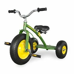Flash Sale ✨ Heavy Duty Ride On Toys Mighty Trike Tricycle With Basket For Kids Aged 3 Years And Up, Green/Yellow 🔔