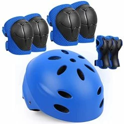 Top 10 😀 Kids Helmet With Knee Pads Elbow Pads And Wrist Guards For Boys 👧 Girls Multi-Sport Adjustable Helmet For Bicycle Skate Scooter Skateboard Blue 🛒