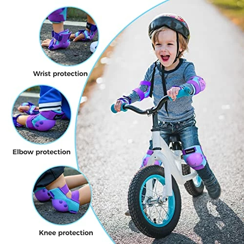 Best Pirce 🥰 BOSONER Kids/Youth Knee Pad Elbow Pads For Roller Skates Cycling BMX Bike Skateboard Inline Rollerblading, Skating Skatings Scooter Riding Sports Black ❤️ - Image 2