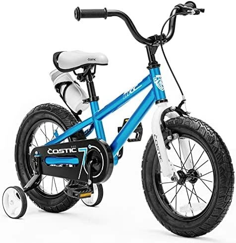 Deals ⌛ Ostic Kids Bike For 3-8 Year Old Boys 👧 Girls BMX Freestyle Kid's Bicycle 12 14 16 Inch With Removable Training Wheels And Water Bottle ,Kickstand For 16 Inch Bikes,Multiple Colors,Blue White 🥰 - Image 4